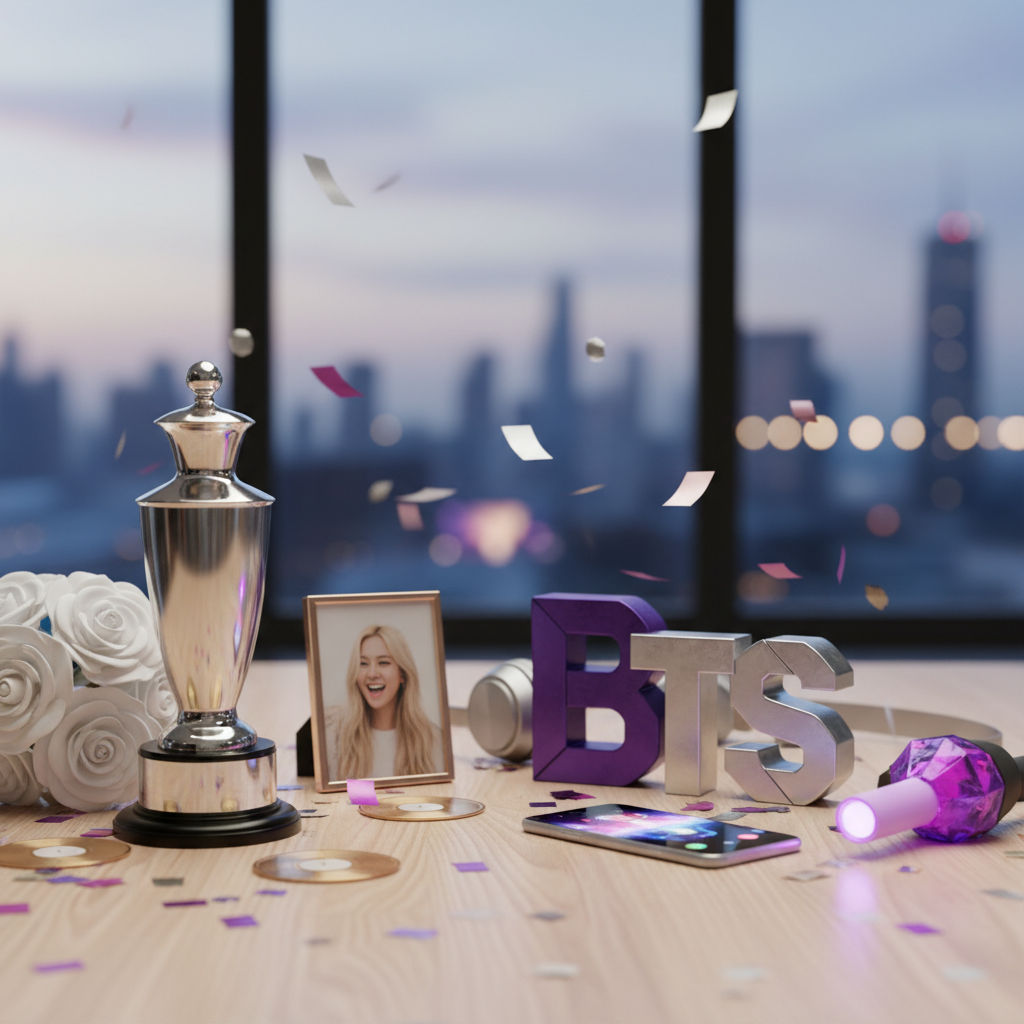 Hero image for: BLACKPINK Rosé's BRITs Win and BTS Comeback Stir K-Pop Frenzy